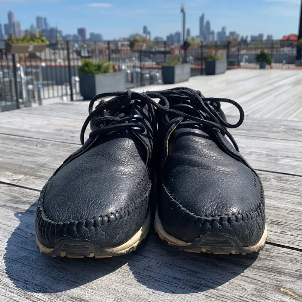 Visvim Black Moccasin Sneakers Skirt/Flap REMOVED - Picture 3 of 10